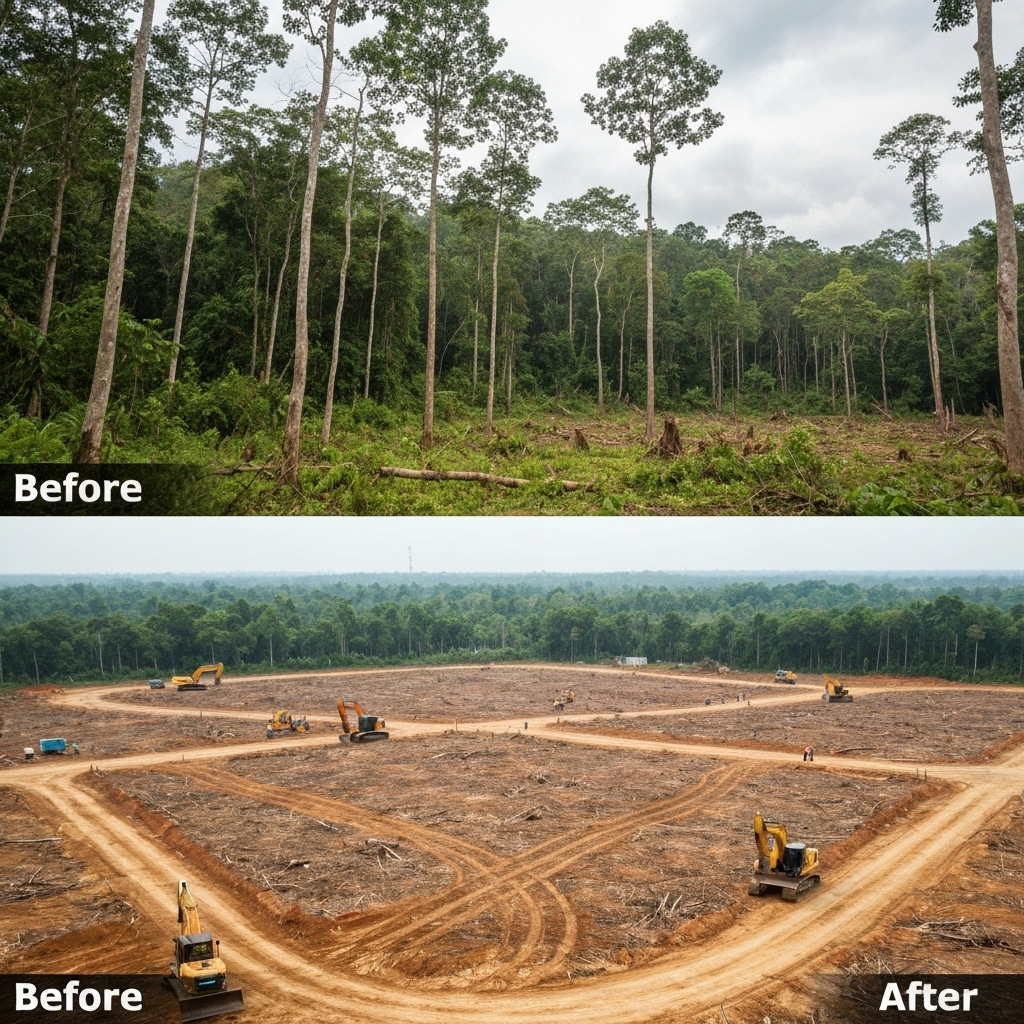 Land clearing for construction