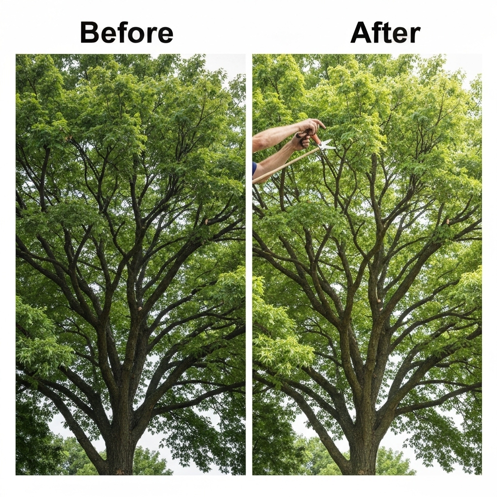 Professional tree pruning project